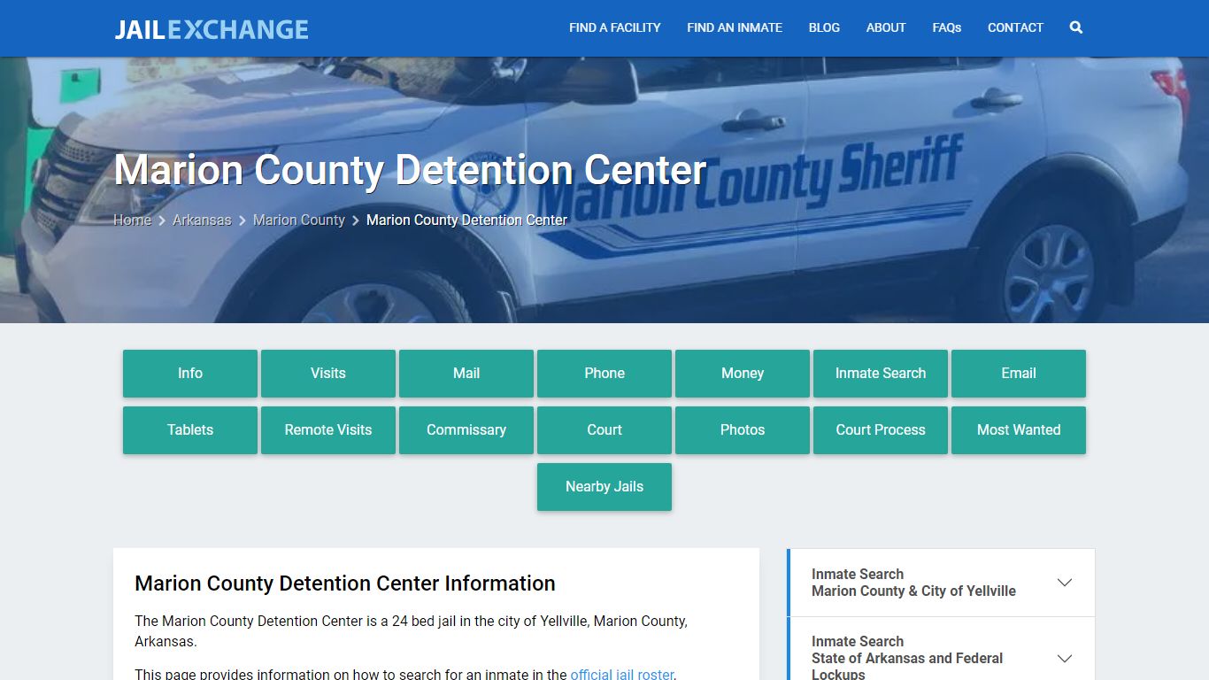 Marion County Detention Center, AR Inmate Search, Information